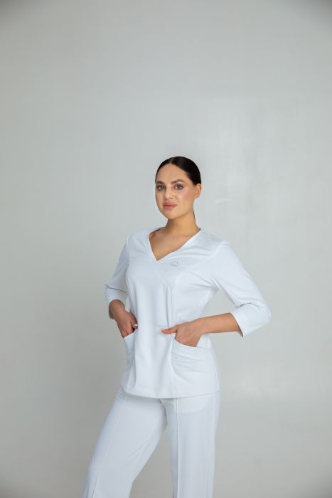 картинка Блузон женский Лара цвет белый от интернет магазина