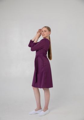 Халат-платье Полина вишневый