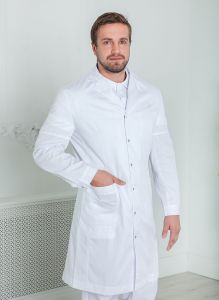 Медицинский халат мужской "Артем" белый