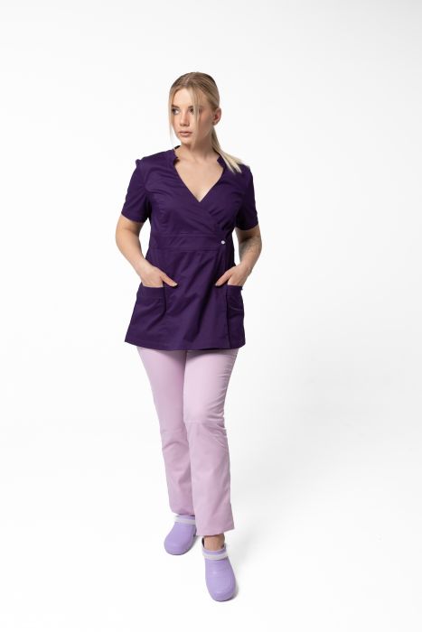 картинка Блузон женский медицинский Кристина фиолетовый от интернет магазина