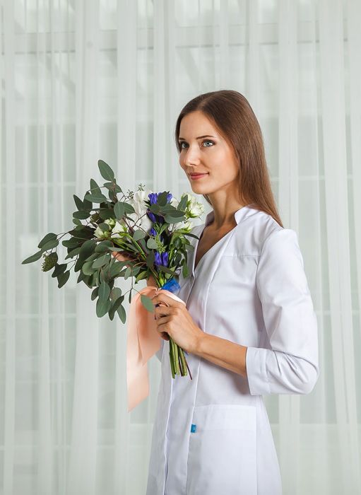 картинка Медицинский халат "Татьяна" белый от интернет магазина