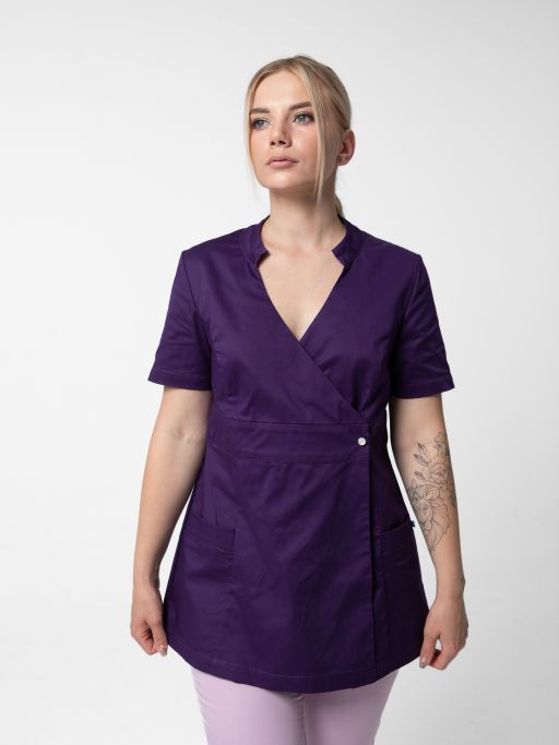 картинка Блузон женский медицинский Кристина фиолетовый от интернет магазина