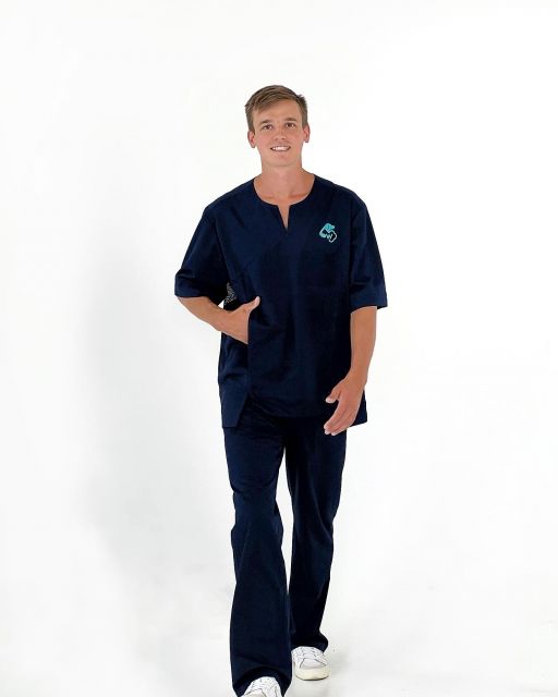 картинка Блузон мужской Борис цвет темно-синий,Политрик для ветеринара от интернет магазина