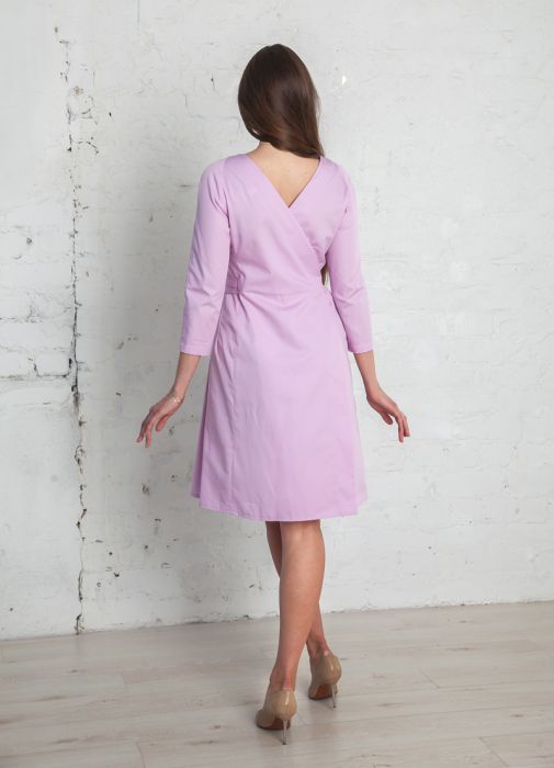картинка Медицинский халат-платье "Ева" цвета лаванды от интернет магазина