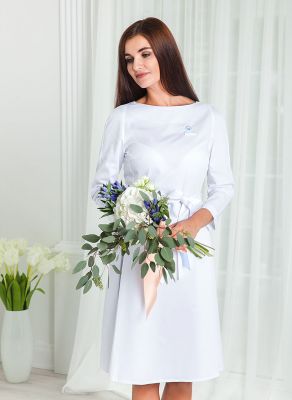 Медицинский халат-платье "Ева" белый