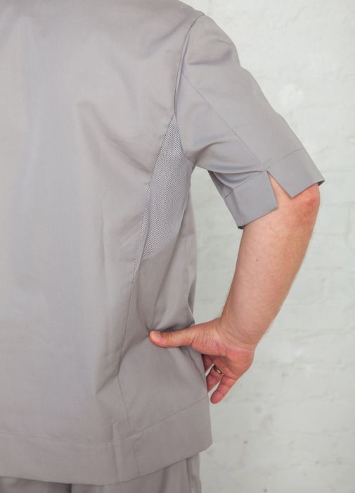 картинка Блузон хирургический "Дамир" серый со вставками из сетки от интернет магазина