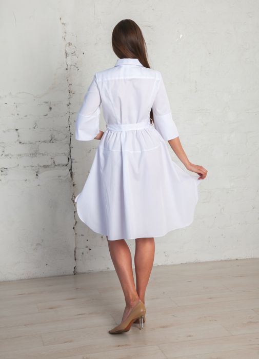 картинка Медицинский халат "Мария" белый от интернет магазина